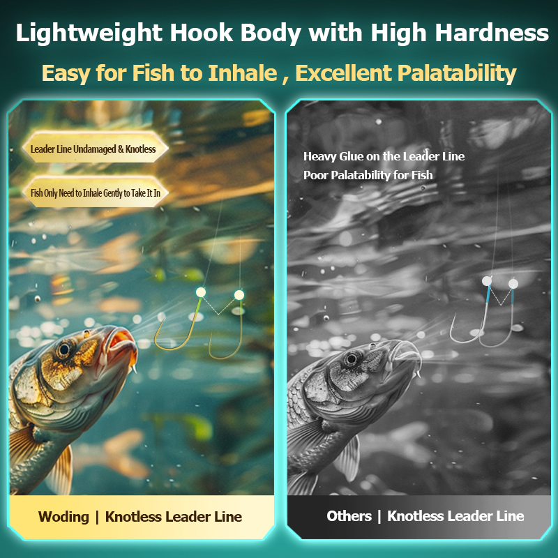 Woding King's Divine Sword Knotless Double-Hook Rig