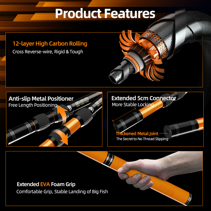 Woding GT PRO Big Fish  Landing Net Rod